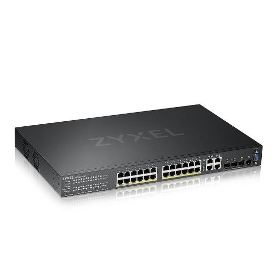 Image de Zyxel commutateur réseau Géré L2 Gigabit Ethernet (10/100/1000) Connexion Ethernet, supportant l'alimentation via ce port (PoE) Noir (GS2220-28HP-EU0101F)