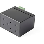 Image de StarTech.com Convertisseur Fibre RJ45 PoE+ Industriel 30W - SFP vers RJ45 - Gigabit Fibre Optique Mono Mode/Multi Mode vers Cuivre - Mini Boîtier IP-30 Durable / -40 à +75°C (IMC1GSFP30W)