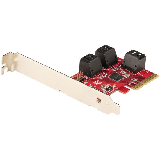 Image de StarTech.com Carte PCI Express SATA 6 ports - Carte Contrôleur PCIe SATA - 6Gbps - ASM1166 Non-Raid - Convertisseur PCI Express 3.0 vers SATA - Connecteurs SATA Empil ... (6P6G-PCIE-SATA-CARD)