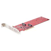 Image de StarTech.com Adaptateur PCIe M.2 - PCIe x8/ x16 vers Double NVMe ou AHCI M.2 SSD - PCI Express 4.0, 7,8 Gbps par Disque, Bifurcation Requise - Carte PCIe Dual M.2 - C ... (DUAL-M2-PCIE-CARD-B)