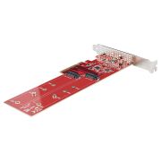 Image de StarTech.com Adaptateur PCIe M.2 - PCIe x8/ x16 vers Double NVMe ou AHCI M.2 SSD - PCI Express 4.0, 7,8 Gbps par Disque, Bifurcation Requise - Carte PCIe Dual M.2 - C ... (DUAL-M2-PCIE-CARD-B)