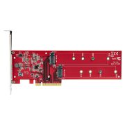Image de StarTech.com Adaptateur PCIe M.2 - PCIe x8/ x16 vers Double NVMe ou AHCI M.2 SSD - PCI Express 4.0, 7,8 Gbps par Disque, Bifurcation Requise - Carte PCIe Dual M.2 - C ... (DUAL-M2-PCIE-CARD-B)
