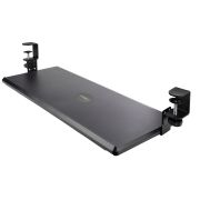 Image de StarTech.com Support Clavier Coulissant Sous Bureau - Support Clavier Ergonomique à Pince en C - Tiroir Clavier Coulissant, Jusqu'à 12kg - Tablette Coulissante, Clav ... (KEYBOARD-TRAY-CLAMP1)