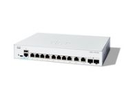 Image de Cisco Catalyst 1300 Géré L2 Gigabit Ethernet (10/100/1000) Connexion Ethernet, supportant l'alimentation via ce port (PoE) Gris (C1300-8T-E-2G)