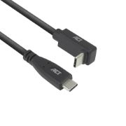 Image de ACT Câble USB 3.0 10 Gbit/s 60 W USB Type-C (droit) vers USB Type-C (coudé vers le haut/bas), 0,5 mètre (AC7470)