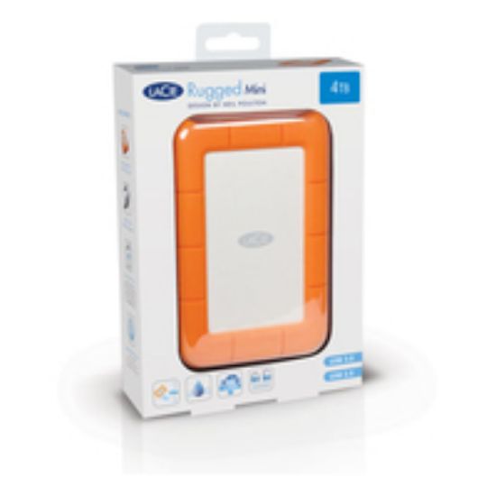 Image de LaCie Rugged Mini, 2TB 2000Go Aluminium,Orange disque dur externe (LAC9000298)