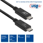 Image de ACT câble USB USB 3.2 Gen 1 (3.1 Gen 1) 2 m USB C Noir (AC7402)