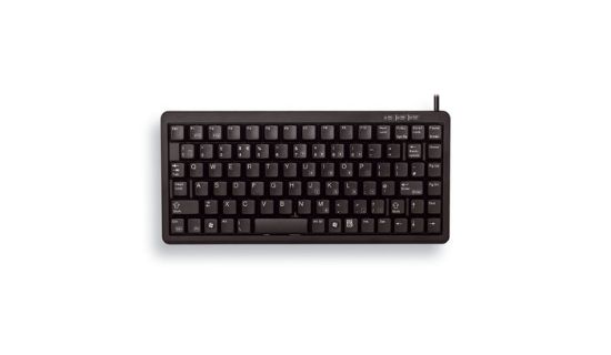 Image de CHERRY G84-4100 COMPACT KEYBOARD Clavier filaire miniature, USB/PS2, noir, AZERTY - FR (G84-4100LCMFR-2)
