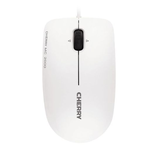 Image de CHERRY MC 2000 Souris filaire, molette multi directionnelle, blanc grisé, USB (JM-0600-0)