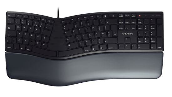 Image de CHERRY KC 4500 ERGO clavier Universel USB QWERTY Anglais britannique Noir (JK-4500GB-2)