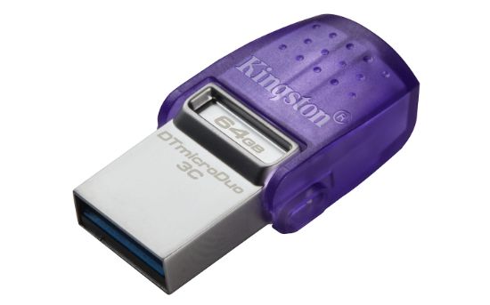 Image de Kingston Technology DataTraveler 64 Go microDuo 3C 200 Mo/s dual USB-A + USB-C (DTDUO3CG3/64GB)