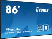 Image de iiyama Écran d'affichage dynamique Écran plat de signalisation numérique 2,17 m (85.6") LCD Wifi 500 cd/m² 4K Ultra HD Noir Intégré dans le processeur Android 11 24/7 (LH8675UHS-B1AG)