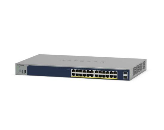 Image de NETGEAR GS724TPv3 Géré L2 Gigabit Ethernet (10/100/1000) Connexion Ethernet, supportant l'alimentation via ce port (PoE) Gris (GS724TPP-300EUS)
