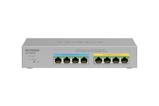 Image de NETGEAR MS108TUP Non-géré L2 2.5G Ethernet (100/1000/2500) Connexion Ethernet, supportant l'alimentation via ce port (PoE) Gris (MS108TUP-100EUS)