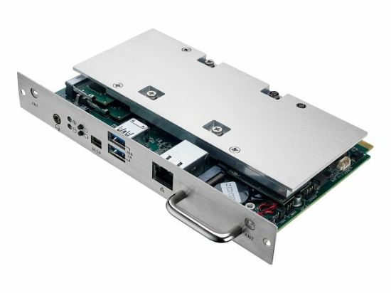 Image de NEC SDM Slot-In PC Essential Intel Atom® X6413E 4 Go 128 Go SSD Windows 10 Vert, Gris (100015832)