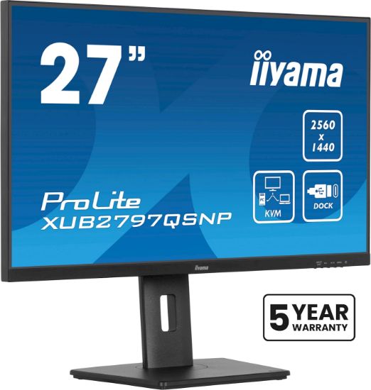 Image de iiyama ProLite écran plat de PC 68,6 cm (27") 2560 x 1440 pixels Quad HD LED Noir (XUB2797QSNP-B1)