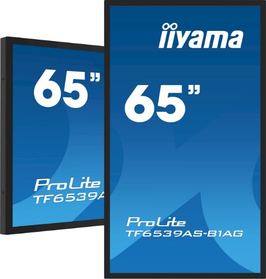 Image de iiyama Écran d'affichage dynamique En forme de kiosk 163,8 cm (64.5") LED 435 cd/m² 4K Ultra HD Noir Écran tactile Intégré dans le processeur Android 11 24/7 (TF6539AS-B1AG)