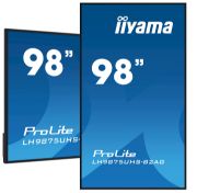 Image de iiyama Écran d'affichage dynamique Écran plat de signalisation numérique 2,48 m (97.5") LED Wifi 500 cd/m² 4K Ultra HD Noir Intégré dans le processeur Android 11 24/7 (LH9875UHS-B2AG)