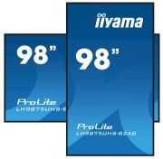 Image de iiyama Écran d'affichage dynamique Écran plat de signalisation numérique 2,48 m (97.5") LED Wifi 500 cd/m² 4K Ultra HD Noir Intégré dans le processeur Android 11 24/7 (LH9875UHS-B2AG)