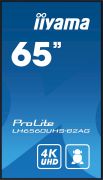 Image de iiyama Écran d'affichage dynamique Carte A numérique 163,8 cm (64.5") LED Wifi 500 cd/m² 4K Ultra HD Noir Intégré dans le processeur Android 11 24/7 (LH6560UHS-B2AG)