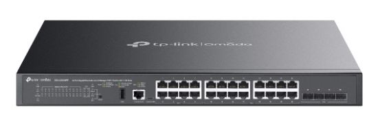 Image de TP-Link commutateur réseau Géré L3 Gigabit Ethernet (10/100/1000) Connexion Ethernet, supportant l'alimentation via ce port (PoE) Noir (SG5428XMPP)