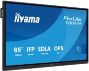 Image de iiyama Écran d'affichage dynamique Écran plat interactif 163,8 cm (64.5") Wifi 500 cd/m² 4K Ultra HD Noir Écran tactile Intégré dans le processeur Android 18/7 (TE6513A-B1AG)