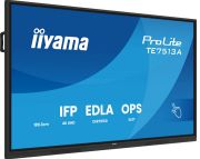 Image de iiyama Écran d'affichage dynamique Écran plat interactif 190,5 cm (75") Wifi 500 cd/m² 4K Ultra HD Noir Écran tactile Intégré dans le processeur Android 18/7 (TE7513A-B1AG)