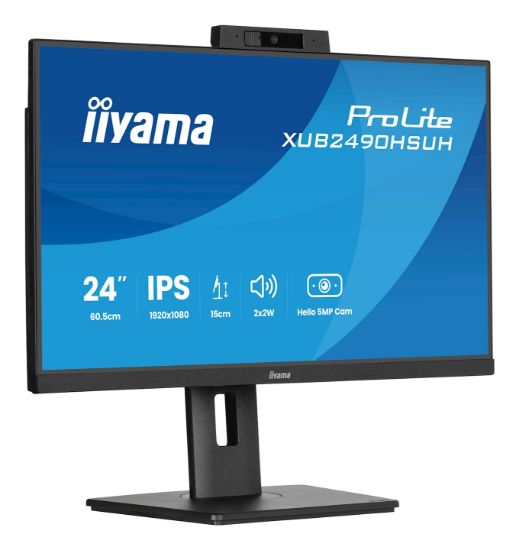 Image de iiyama écran plat de PC 60,5 cm (23.8") 1920 x 1080 pixels Full HD LED Noir (XUB2490HSUH-B2)
