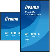 Image de iiyama Écran d'affichage dynamique Écran plat de signalisation numérique 109,2 cm (43") LED Wifi 500 cd/m² 4K Ultra HD Noir Intégré dans le processeur Android 24/7 (LH4364UHS-B1AG)
