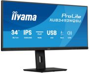 Image de iiyama ProLite écran plat de PC 86,4 cm (34") 3440 x 1440 pixels UltraWide Quad HD LED Noir (XUB3493WQSU-B6)