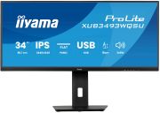Image de iiyama ProLite écran plat de PC 86,4 cm (34") 3440 x 1440 pixels UltraWide Quad HD LED Noir (XUB3493WQSU-B6)