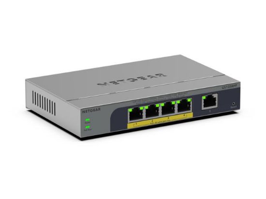 Image de NETGEAR GS105EPP Non-géré Gigabit Ethernet (10/100/1000) Connexion Ethernet, supportant l'alimentation via ce port (PoE) Montage sur le bureau ou sur le mur Gris (GS105EPP-100EUS)