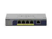 Image de NETGEAR GS105P Non-géré Gigabit Ethernet (10/100/1000) Connexion Ethernet, supportant l'alimentation via ce port (PoE) Montage sur le bureau ou sur le mur Gris (GS105P-300EUS)