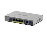 Image de NETGEAR GS105PP Non-géré Gigabit Ethernet (10/100/1000) Connexion Ethernet, supportant l'alimentation via ce port (PoE) Montage sur le bureau ou sur le mur Gris (GS105PP-300EUS)
