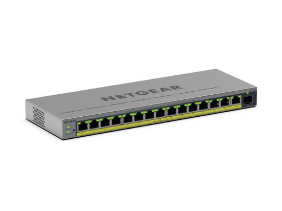 Image de NETGEAR GS116EP Géré L2/L3 Gigabit Ethernet (10/100/1000) Connexion Ethernet, supportant l'alimentation via ce port (PoE) Gris (GS116EP-100EUS)
