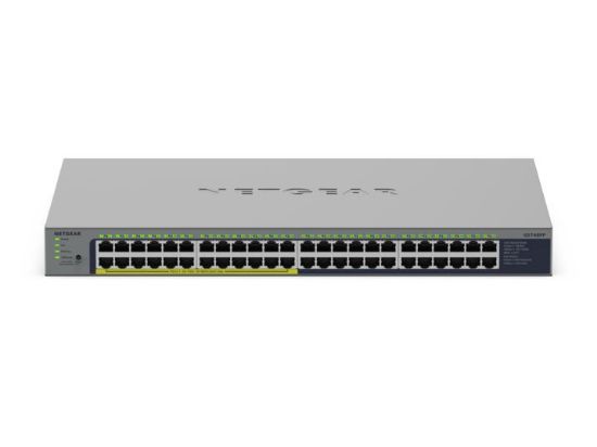 Image de NETGEAR GS748PP Non-géré Gigabit Ethernet (10/100/1000) Connexion Ethernet, supportant l'alimentation via ce port (PoE) Gris (GS748PP-100EUS)