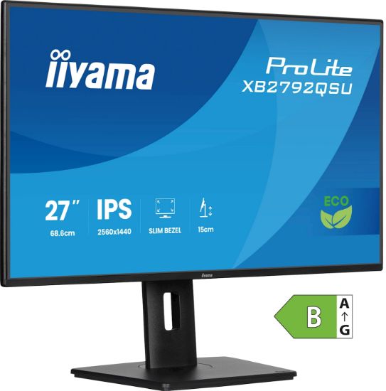 Image de iiyama ProLite écran plat de PC 68,6 cm (27") 2560 x 1440 pixels Quad HD LED Noir (XB2792QSU-B1)