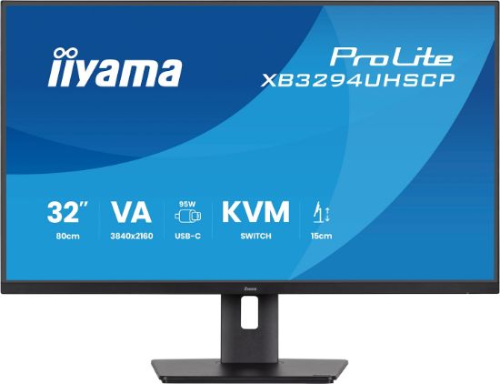 Image de iiyama ProLite écran plat de PC 80 cm (31.5") 3840 x 2160 pixels 4K Ultra HD Noir (XB3294UHSCP-B1)