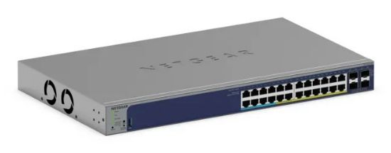 Image de NETGEAR GS728TXUP Géré Gigabit Ethernet (10/100/1000) Connexion Ethernet, supportant l'alimentation via ce port (PoE) 1U Gris (GS728TXUP-300EUS)