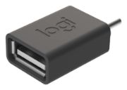 Image de Logitech USB C - USB A, 16.4 x 9.2 x 27.5 mm, 22 g Adaptateur de câble - Graphite (956-000005)