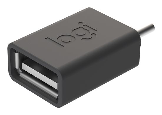 Image de Logitech USB C - USB A, 16.4 x 9.2 x 27.5 mm, 22 g Adaptateur de câble - Graphite (956-000005)