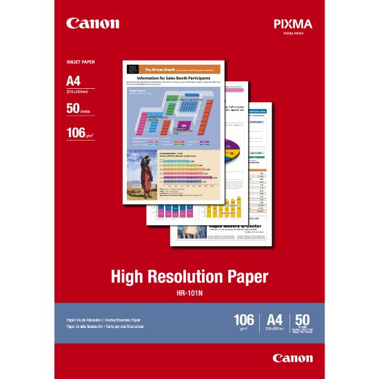 Image de Canon Papier haute résolution A4 HR-101N - 50 feuilles (1033A002)