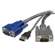 Image de StarTech.com Câble KVM ultrafin 2 en 1 USB VGA -1,8 m (SVUSBVGA6)