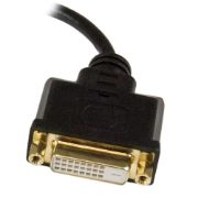 Image de StarTech.com Adaptateur vidéo Micro HDMI vers DVI-D de 20 cm - Convertisseur Micro HDMI vers DVI - M/F - Noir (HDDDVIMF8IN)