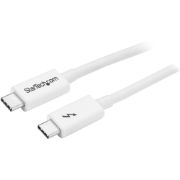 Image de StarTech.com Câble Thunderbolt 3 de 1 m - 20 Gb/s - Compatible Thunderbolt, USB et DisplayPort - Blanc (TBLT3MM1MW)