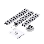 Image de StarTech.com Goulotte passe-câbles avec vertèbres - Gestionnaire de câbles réglable avec quatre conduits et une base lestée (CMVBMOD)