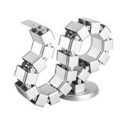 Image de StarTech.com Goulotte passe-câbles avec vertèbres - Gestionnaire de câbles réglable avec quatre conduits et une base lestée (CMVBMOD)