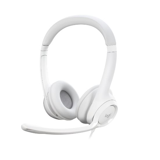 Image de Logitech H390 Casque Avec fil Arceau Bureau/Centre d'appels USB Type-A Blanc (981-001286)