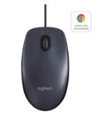 Image de Logitech B100 souris Bureau Ambidextre USB Type-A Optique 800 DPI (910-003357)