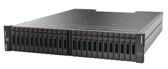 Image de Lenovo DS2200 SFF boîtier de disques 0 To Rack (2 U) Noir, Acier inoxydable (4599A11)